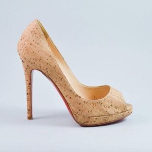 Christian Louboutin Cork Wedges Peeptoe Pumps 🌹